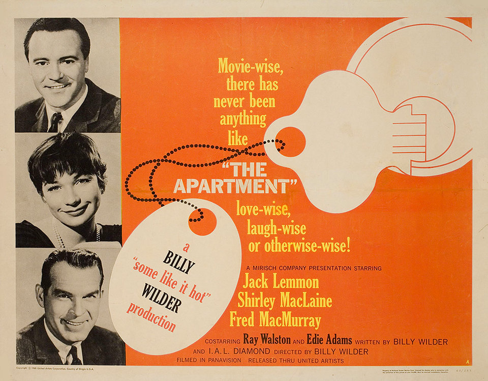 The Apartment Original 1960 U.S. Half Sheet Movie Poster