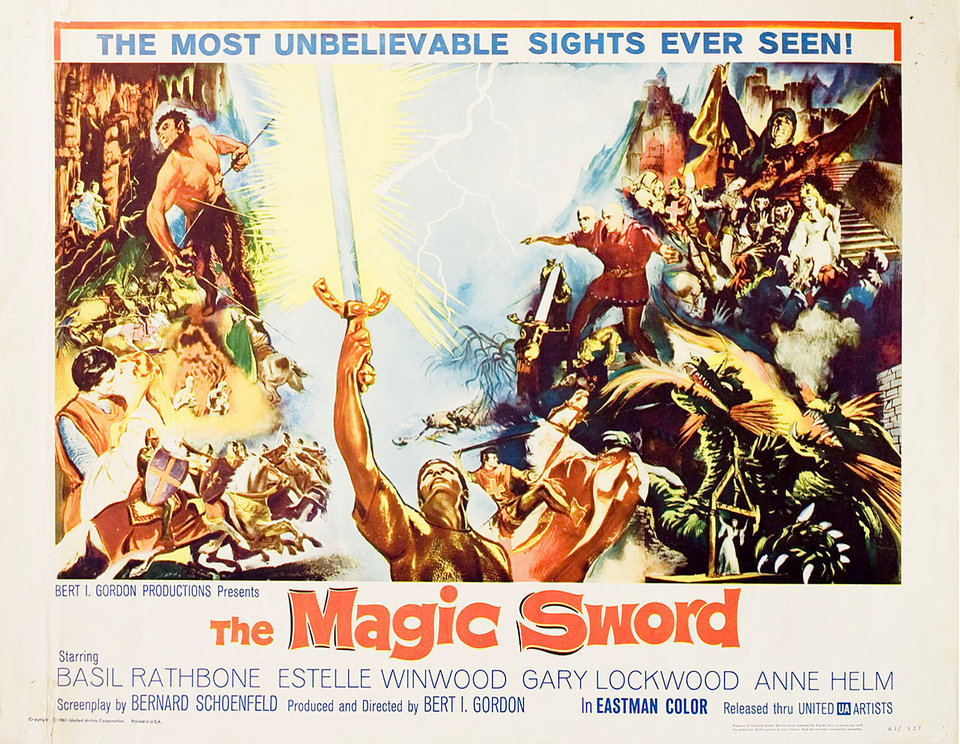 The Magic Sword Original 1961 U.S. Half Sheet Movie Poster
