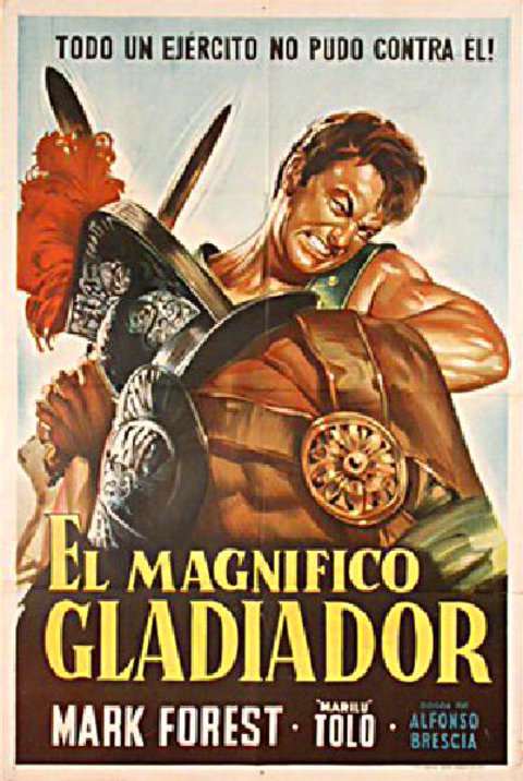 The Magnificent Gladiator Original 1964 Argentine Movie Poster