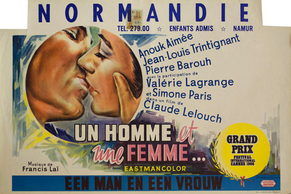 A Man and a Woman Original 1966 Belgian Movie Poster
