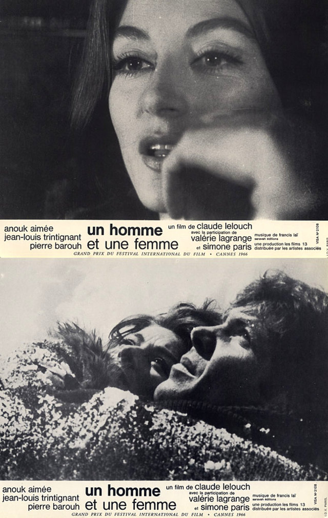 A Man and a Woman Original 1966 French Scene Card Set of 9