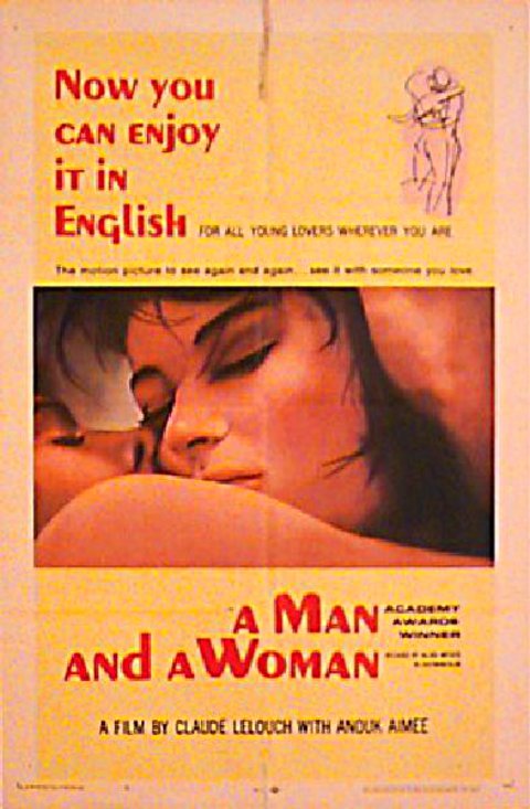 A Man and a Woman Original 1966 U.S. One Sheet Movie Poster