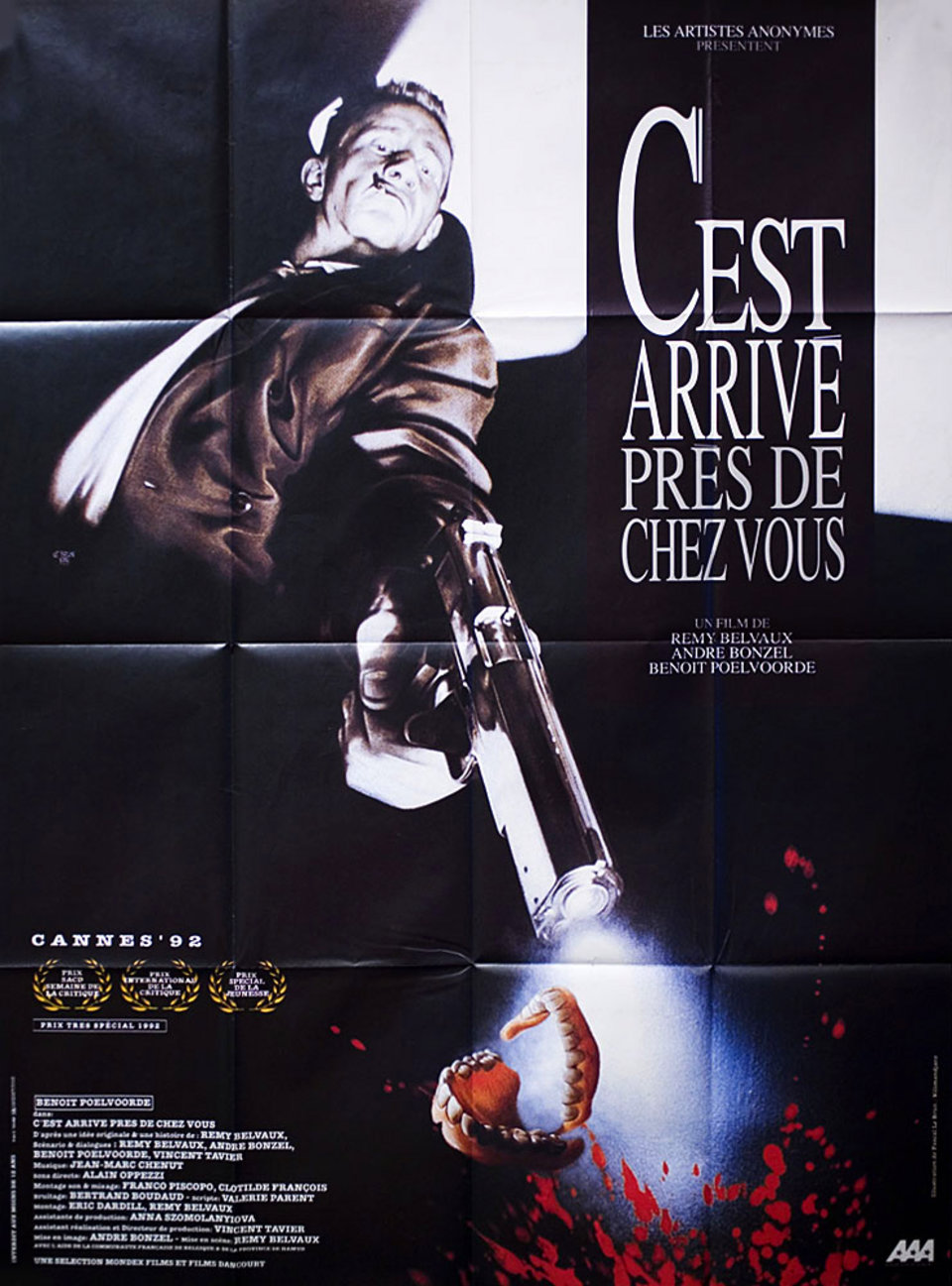 Man Bites Dog Original 1993 French Grande Movie Poster