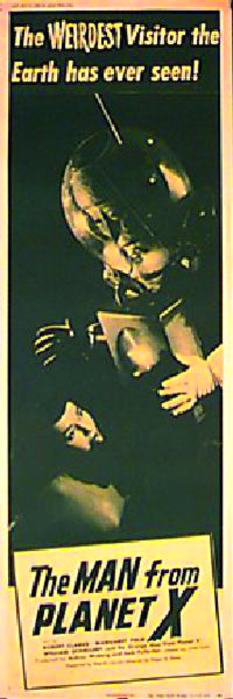 The Man from Planet X Original 1951 U.S. Door Panel Movie Poster