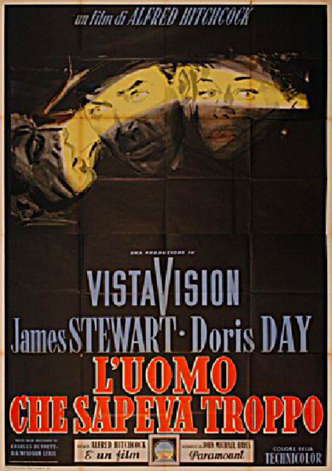 The Man Who Knew Too Much Original 1956 Italian Quattro Foglio Movie Poster