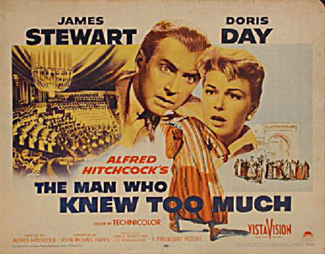 The Man Who Knew Too Much Original 1956 U.S. Half Sheet Movie Poster