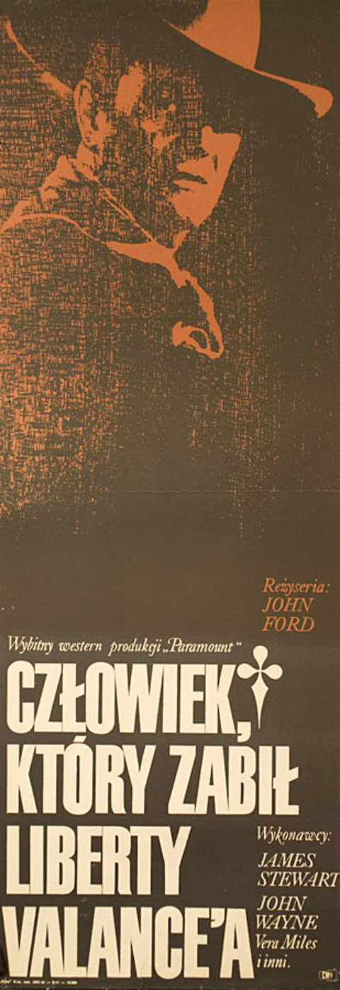 The Man Who Shot Liberty Valance Original 1965 Polish Movie Poster