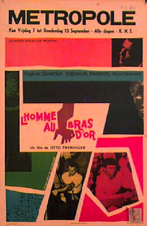 The Man with the Golden Arm Original 1956 Belgian Movie Poster