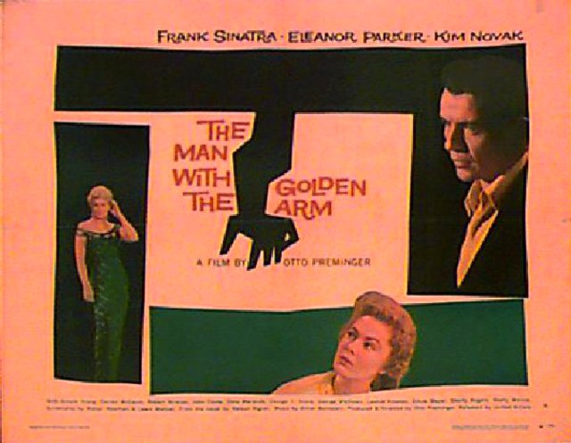 The Man with the Golden Arm Original 1956 U.S. Half Sheet Movie Poster