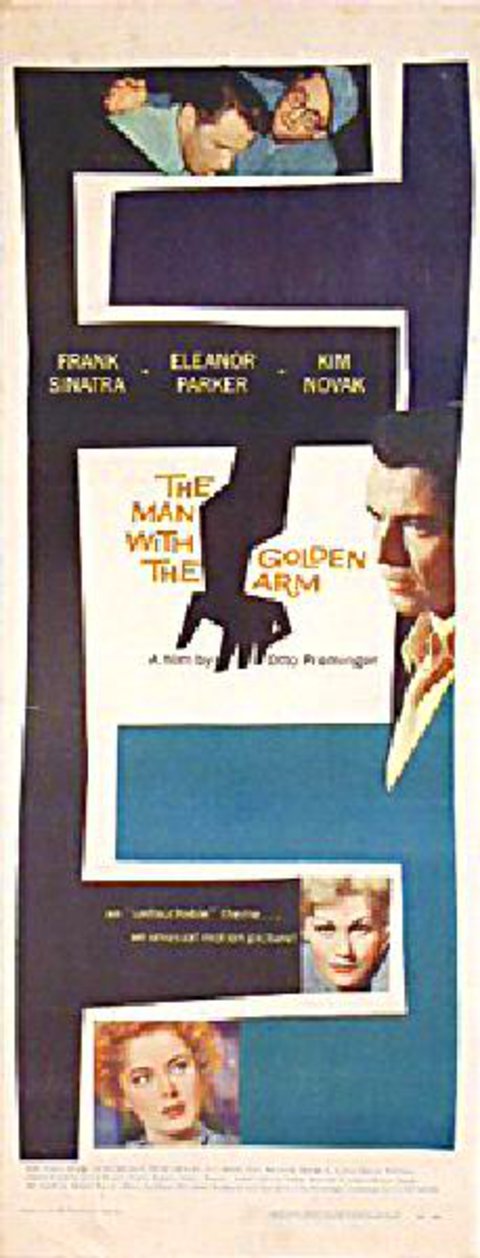 The Man with the Golden Arm Original 1956 U.S. Insert Movie Poster