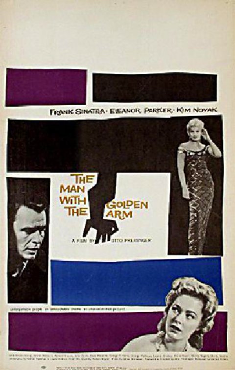 The Man with the Golden Arm Original 1956 U.S. Window Card Movie Poster
