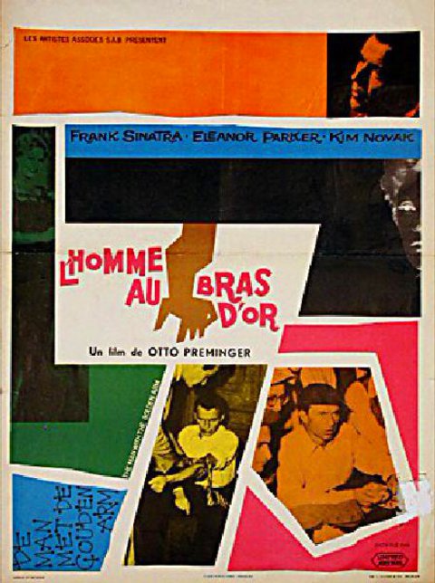 The Man with the Golden Arm Original 1956 Belgian Movie Poster