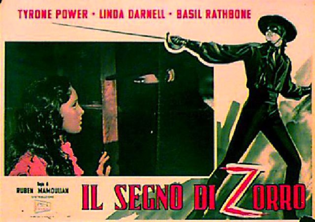 The Mark of Zorro Original R1961 Italian Fotobusta Movie Poster