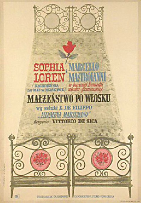 Marriage Italian Style Original 1964 Polish A1 Movie Poster
