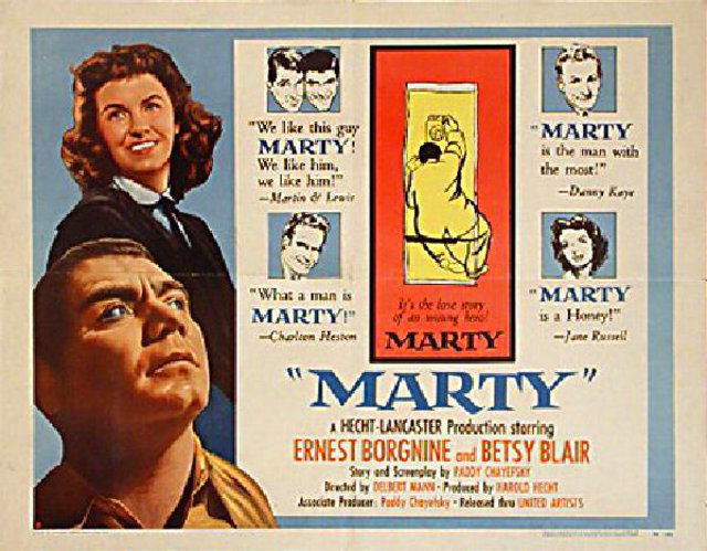 Marty Original 1954 U.S. Half Sheet Movie Poster