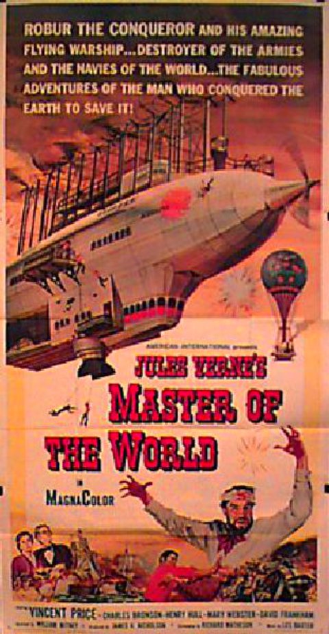 Master of the World Original 1961 U.S. Three Sheet Movie Poster