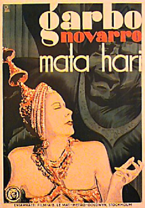 Mata Hari Original 1931 Swedish B1 Movie Poster