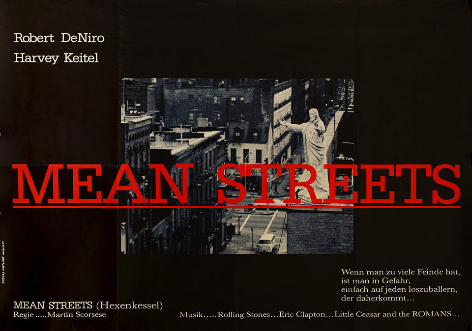 Mean Streets Original R1989 German A1 Movie Poster