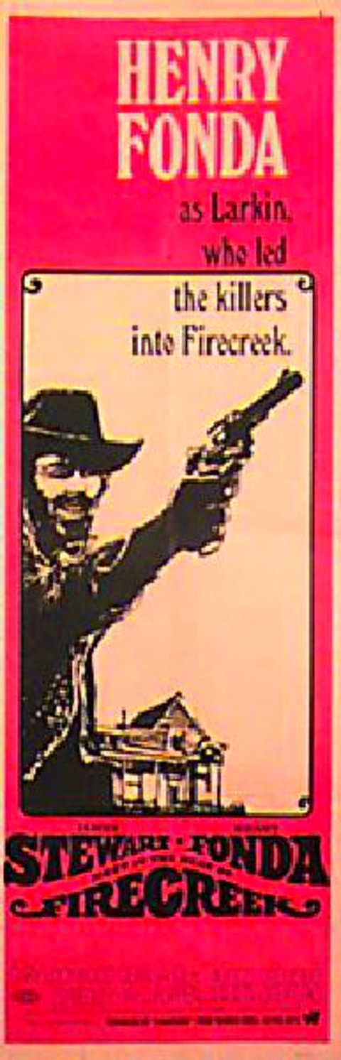 MEET IN THE HEAT OF FIRECREEK Original 1968 U.S. Door Panel Movie Poster