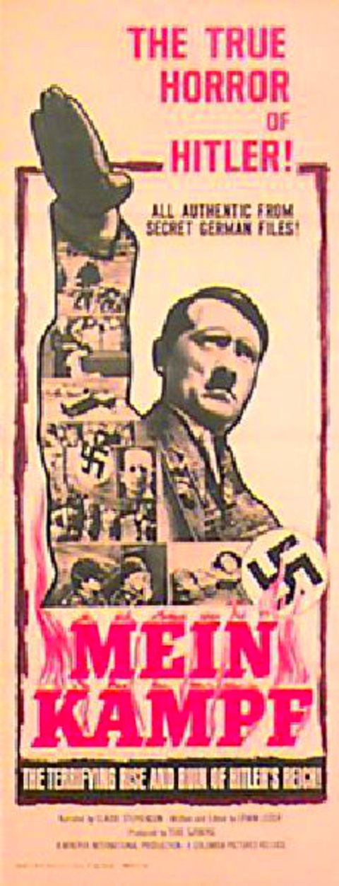 Mein Kampf Original 1961 U.S. Insert Movie Poster