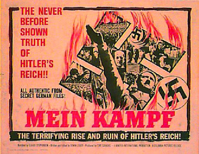 Mein Kampf Original 1961 U.S. Half Sheet Movie Poster