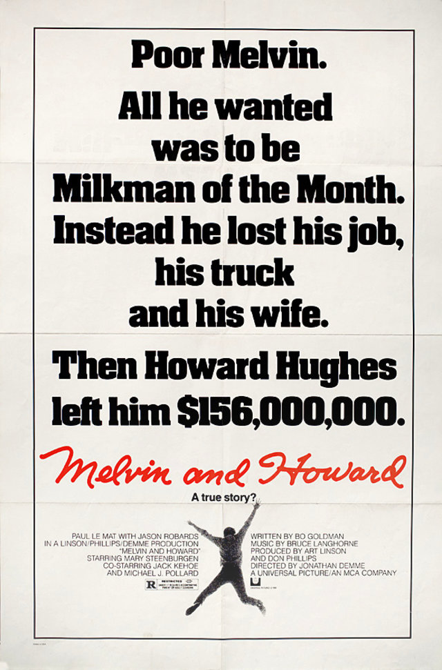 Melvin and Howard Original 1980 U.S. One Sheet Movie Poster