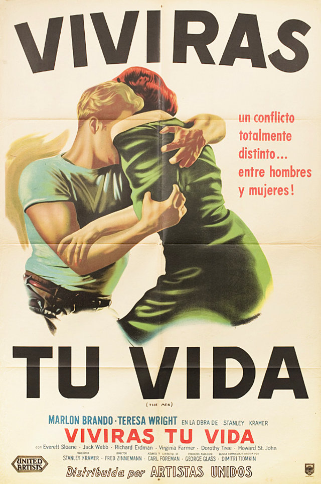 The Men Original 1950 Argentine Movie Poster