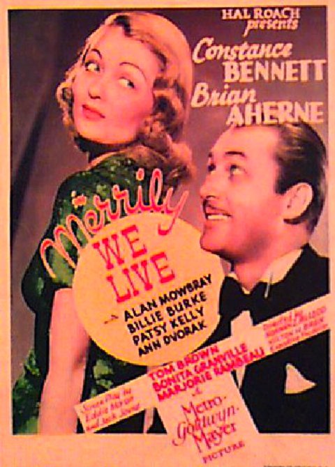 Merrily We Live Original 1938 U.S. Mini Window Card Movie Poster