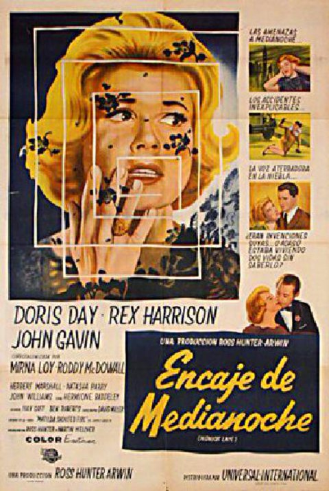 Midnight Lace Original 1960 Argentine Movie Poster