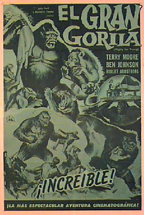 Mighty Joe Young Original R1950s Spanish B1 Movie Poster