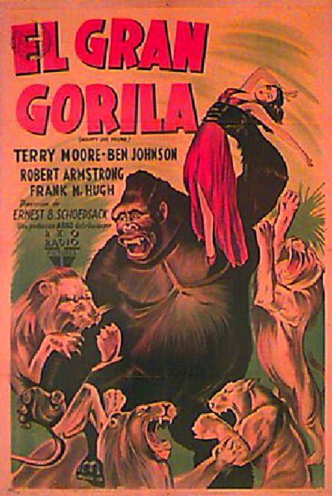 Photo De Presse Originale - Mighty Joe Young, Singe Culte Au Cinéma, Gorille Vintage K4