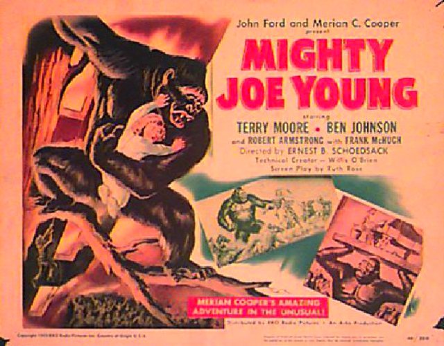 特選 猿人ジョー・ヤング 1949年度アカデミー特殊効果賞受賞 映画ポスター Mighty Joe Young Original 1949 U.S. Title Card - Posteritati