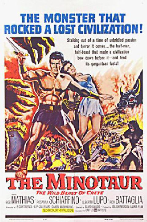 Minotaur, the Wild Beast of Crete Original 1961 U.S. One Sheet Movie Poster