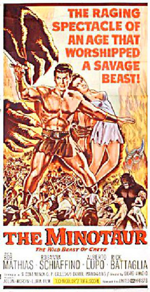 Minotaur, the Wild Beast of Crete Original 1963 U.S. Three Sheet Movie Poster