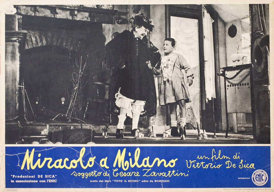 Miracle in Milan Original 1950 Italian Fotobusta Movie Poster