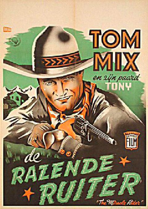 The Miracle Rider Original 1940s Dutch A1 Movie Poster