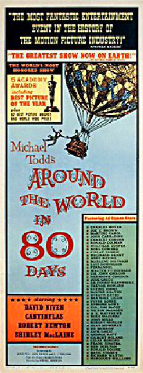 Around the World in Eighty Days Original 1958 U.S. Insert Movie Poster