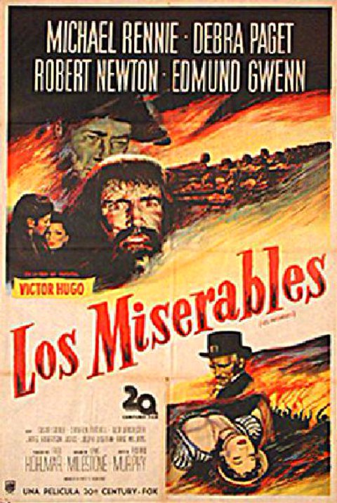 Les Miserables Original 1952 Argentine Movie Poster