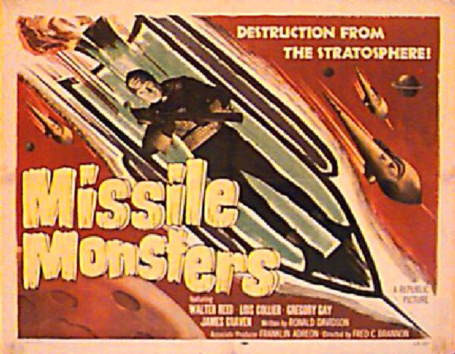 Missile Monsters Original 1958 U.S. Half Sheet Movie Poster