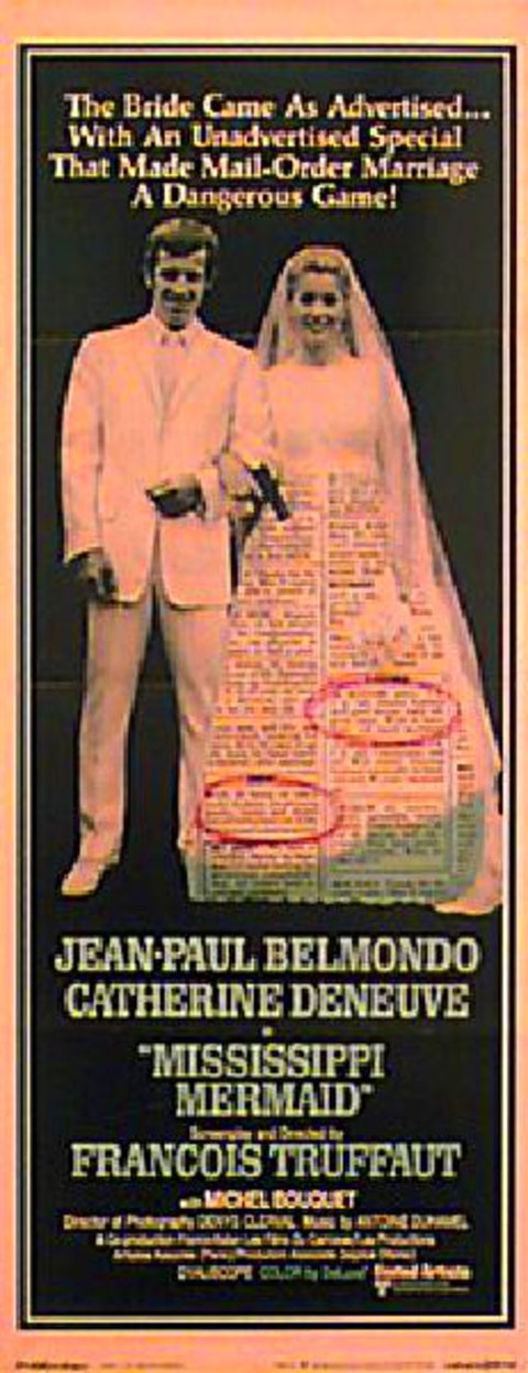 Mississippi Mermaid Original 1970 U.S. Insert Movie Poster