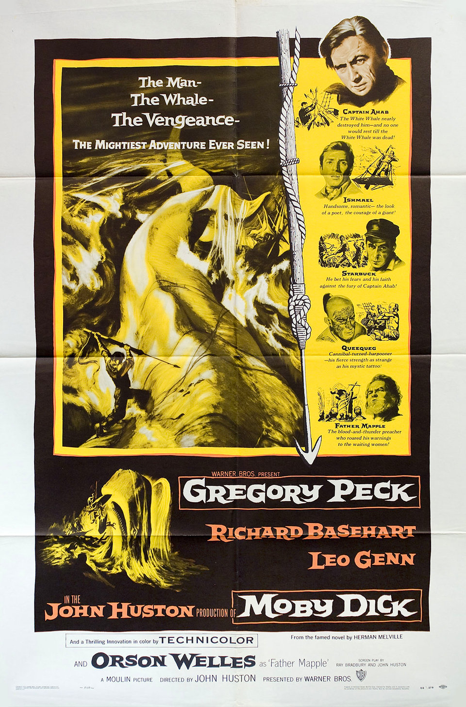 Moby Dick 1956 U.S. One Sheet Poster