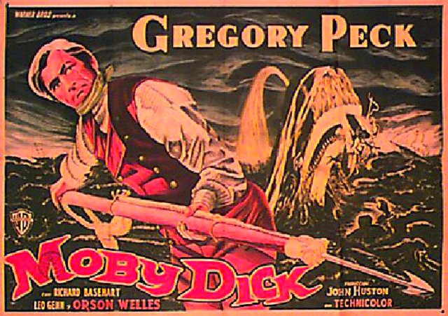 Moby Dick Original 1956 Argentine Two Panel Movie Poster
