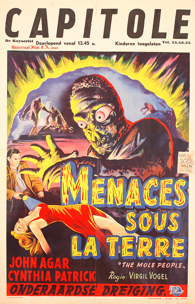 The Mole People Original 1956 Belgian Movie Poster