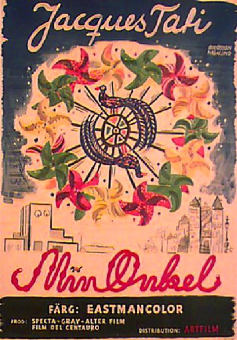 Mon Oncle Original 1958 Swedish B1 Movie Poster