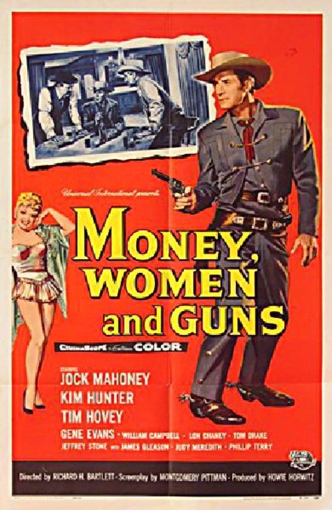 Money, Women and Guns Original 1958 U.S. One Sheet Movie Poster