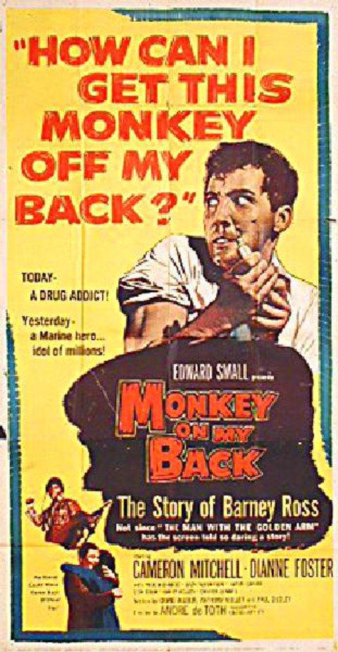 Monkey on My Back Original 1957 U.S. Three Sheet Movie Poster