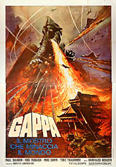 Monster from a Prehistoric Planet Original 1970 Italian Quattro Foglio Movie Poster