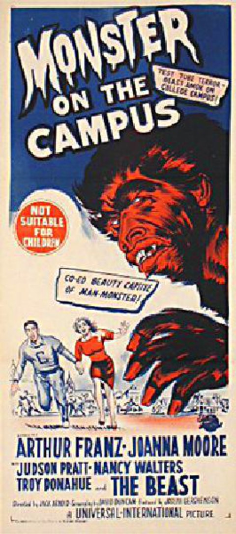 Monster on the Campus Original 1958 Australian Daybill Movie Poster