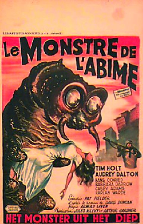 The Monster That Challenged the World Original 1957 Belgian Movie Poster