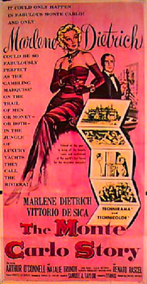 The Monte Carlo Story Original 1957 U.S. Three Sheet Movie Poster